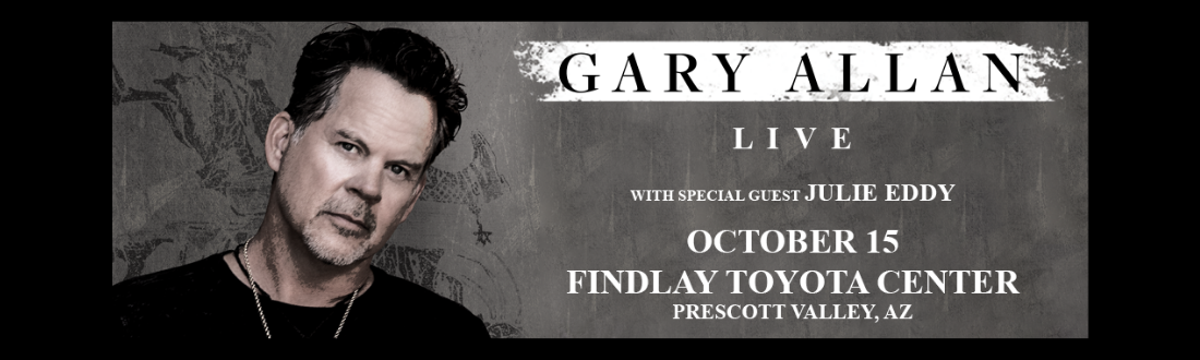 Gary Allan event banner for October 15, 2026 at Findlay Toyota Center