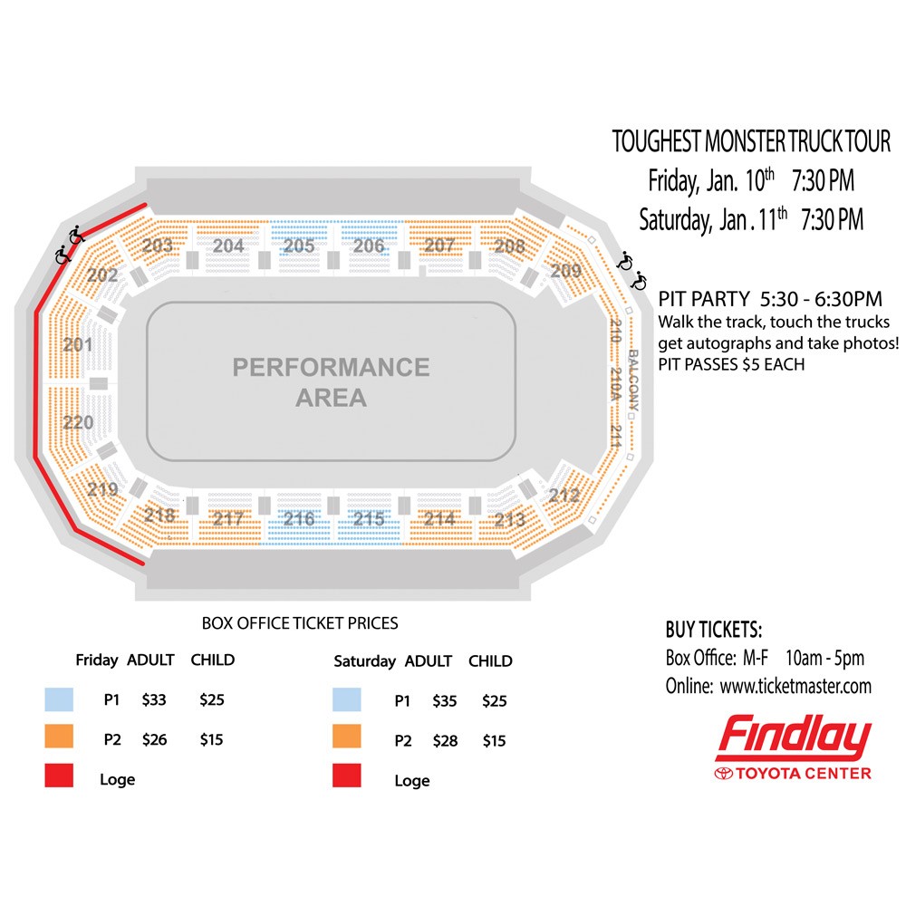 Findlay Toyota Center Seating Chart