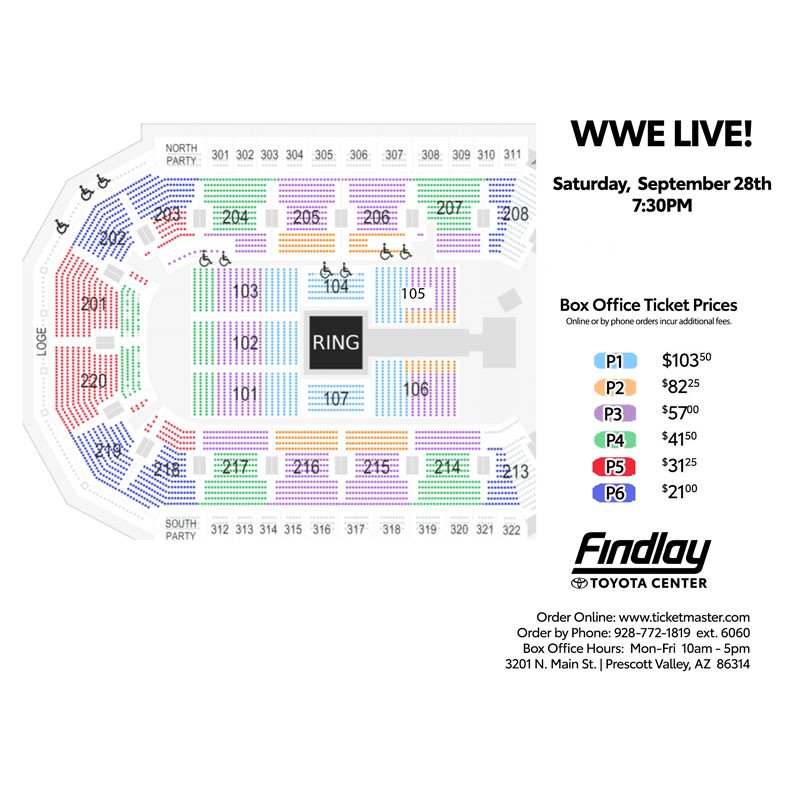 Seating Charts Findlay Toyota Center