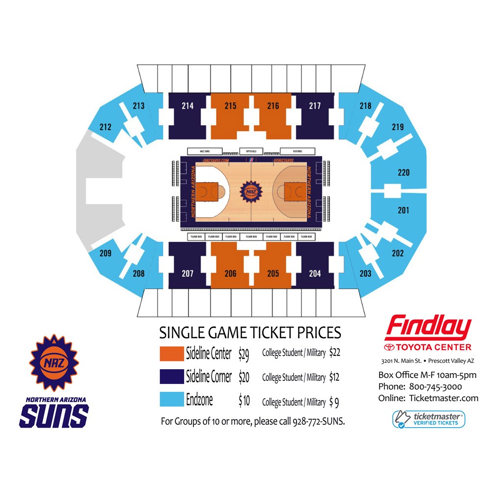 Suns Seating Chart