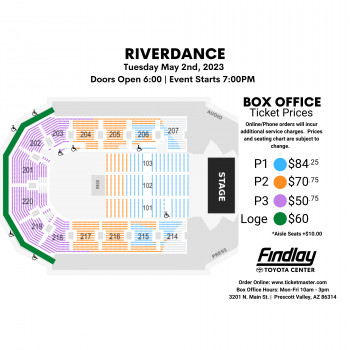 Seating Chart for Riverdance