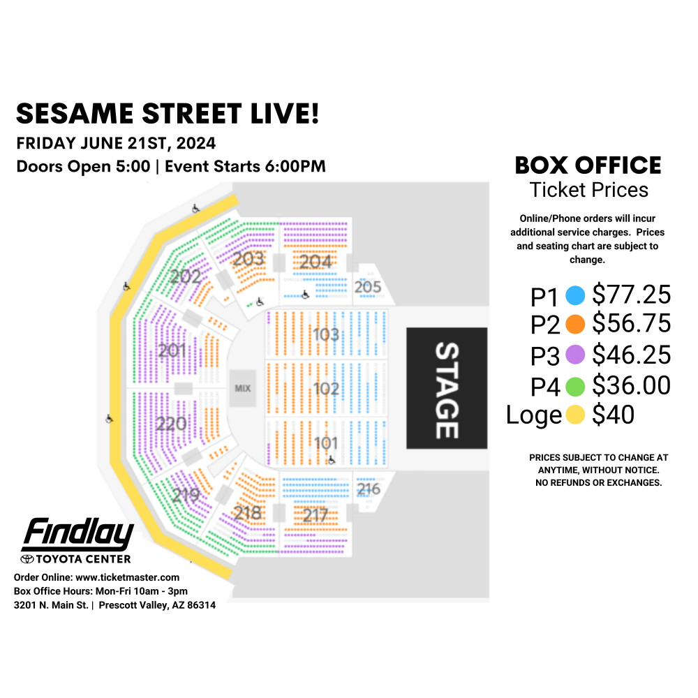 Seating Charts | Findlay Toyota Center