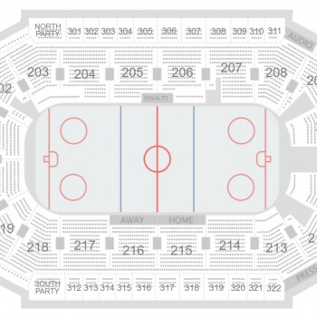 Diagram of hockey seating arrangment